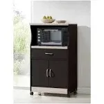 Hodedah Microwave Cart - Beech