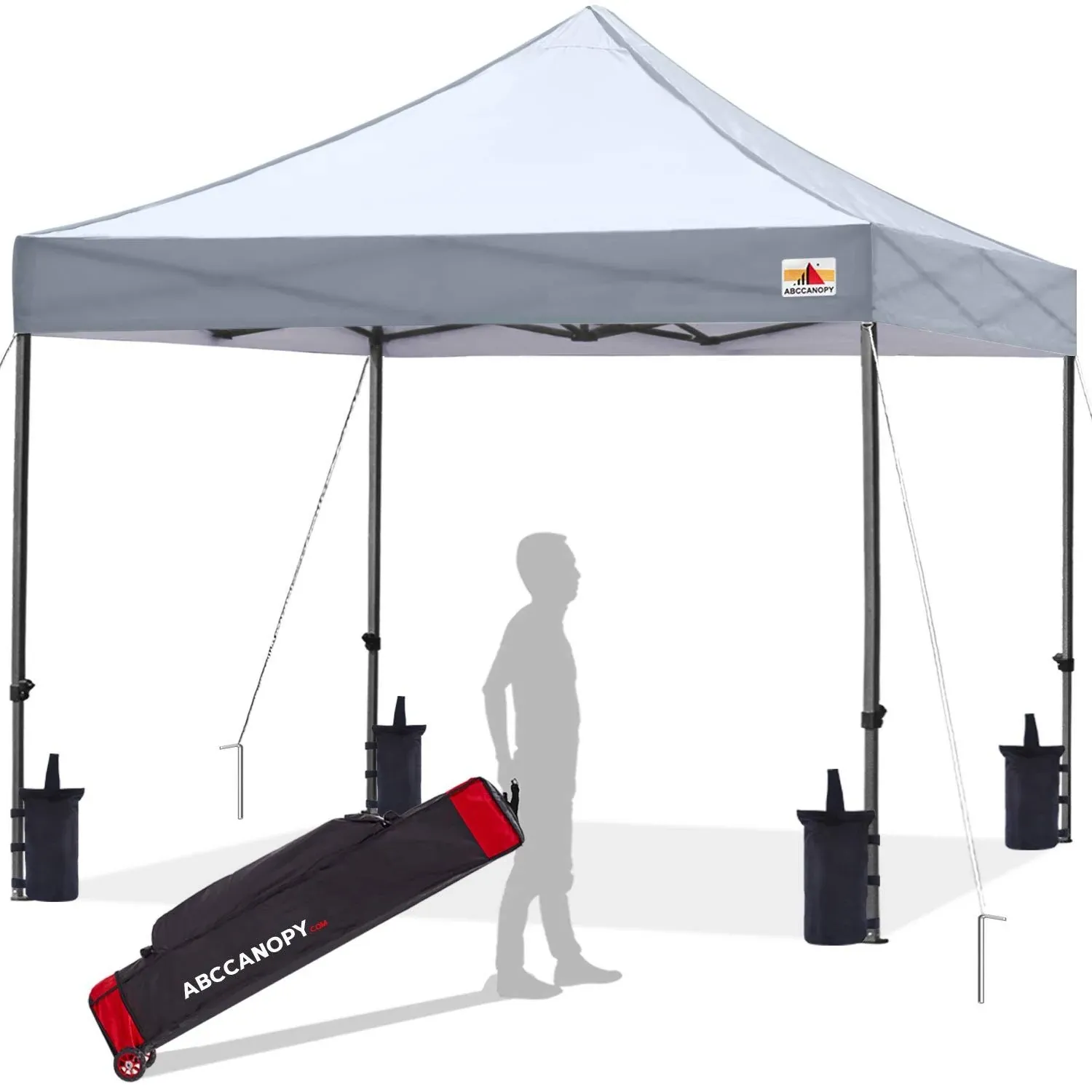 ABCCANOPY Patio Pop Up Canopy Tent 10x10 Commercial-Series (Dark Gray)