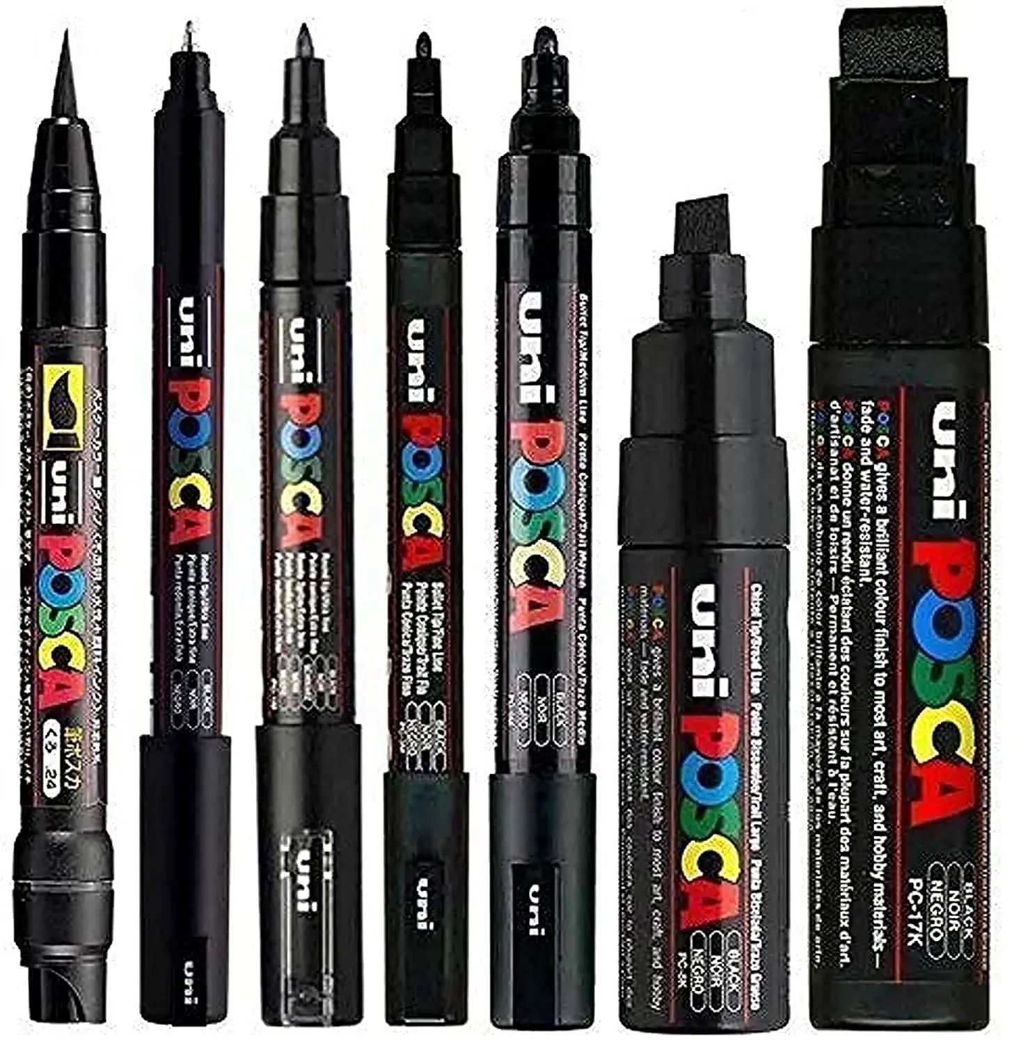 Uni POSCA Mixed Marker Pack - 7 Paint Markers