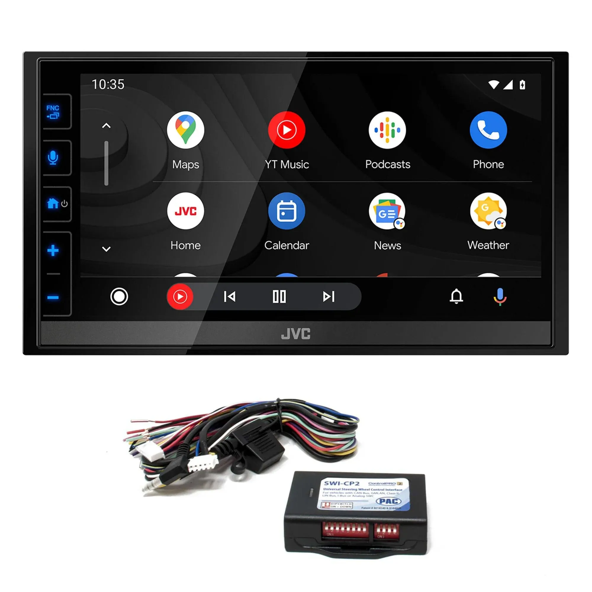 JVC KW-M780BT Apple CarPlay Android Auto Digital Media Player, Double Din, 6.8 Inch LCD Touchscreen, AM/FM, Bluetooth, MP3 Player, USB Port, iDatalink Maestro, SiriusXM, Class D Amp, Car Radio