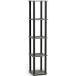 Furinno Turn-S-Tube 5-Tier Corner Square Rack Display Shelf