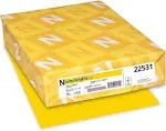 Neenah Paper 22531 Color Paper, 24lb, 8 1/2 x 11, Solar Yellow, 500 Sheets