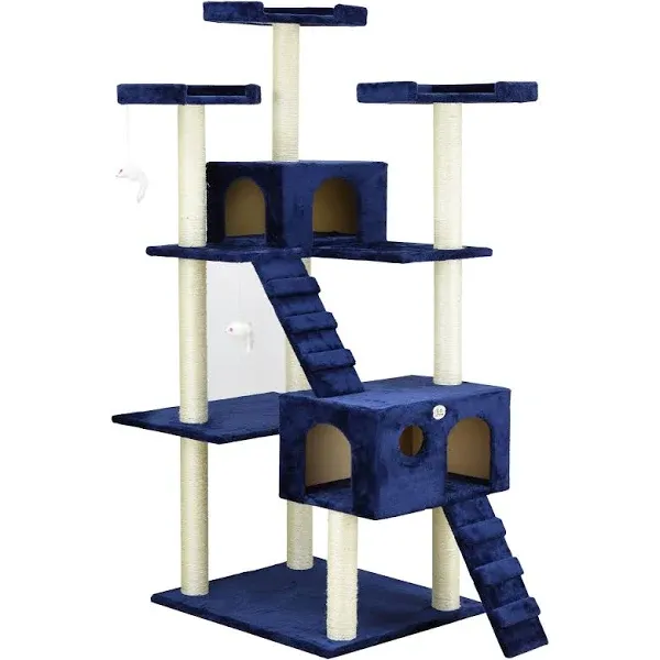 Go Pet Club 72 in. Blue Cat Tree