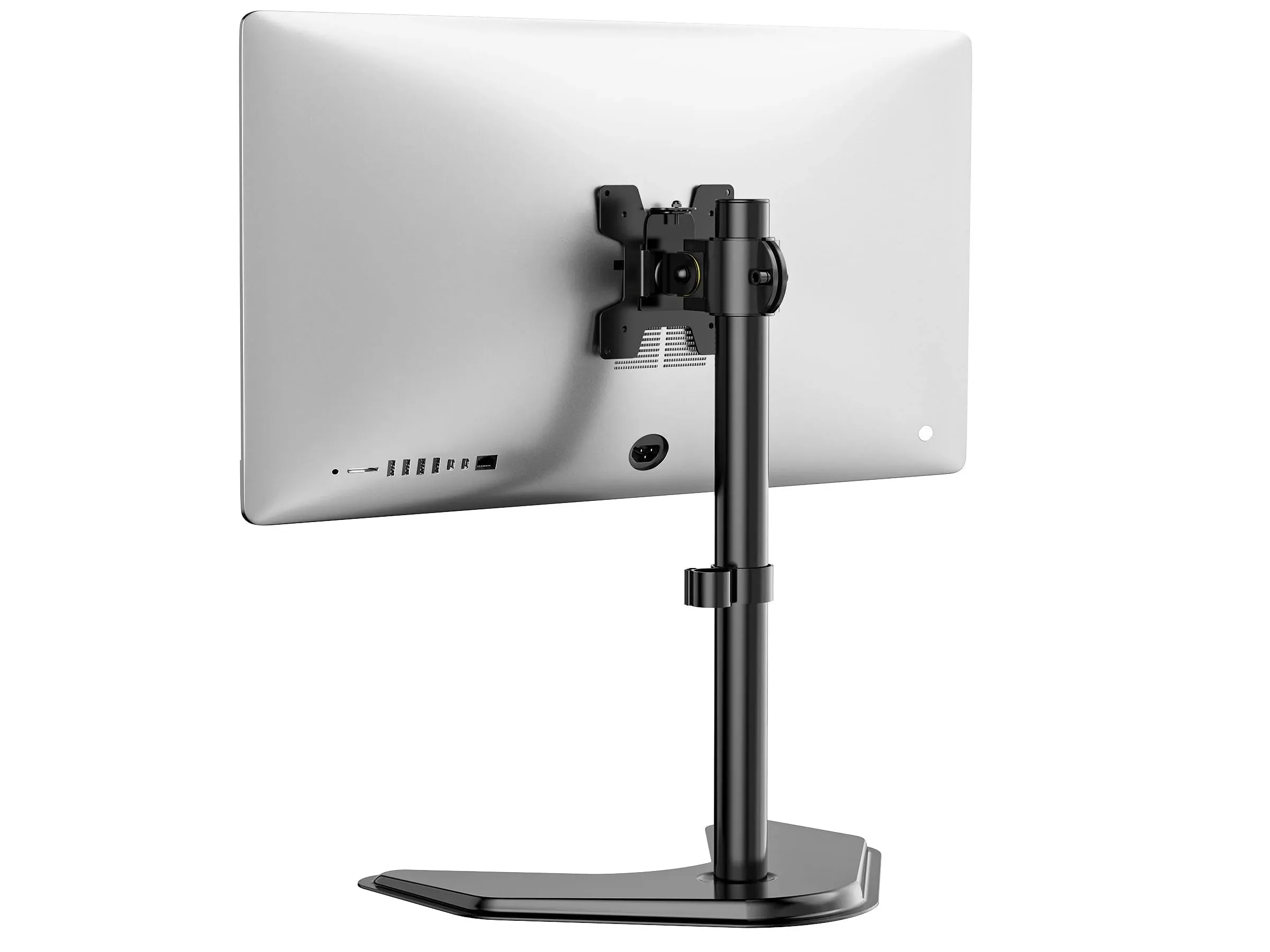 WALI Free Standing Single LCD Monitor Fully Adjustable Desk Mount Fits One up to