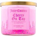 Juicy Couture 14.5 oz Cherry On Top Soy Wax Blend 3 Wick Candle