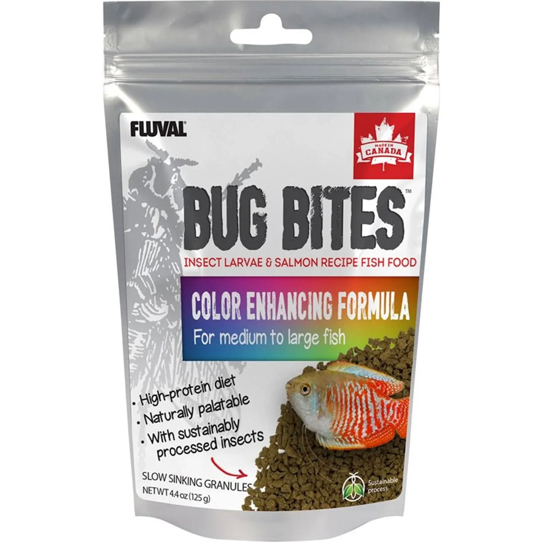 Fluval Bug Bites Color Enhancing Formula for Medium-Large Fish