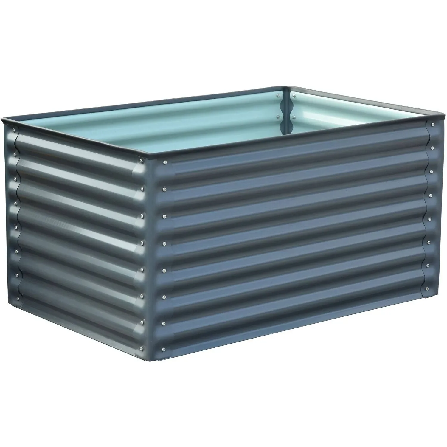 Galvanized Steel Open-Base Raised Garden Bed