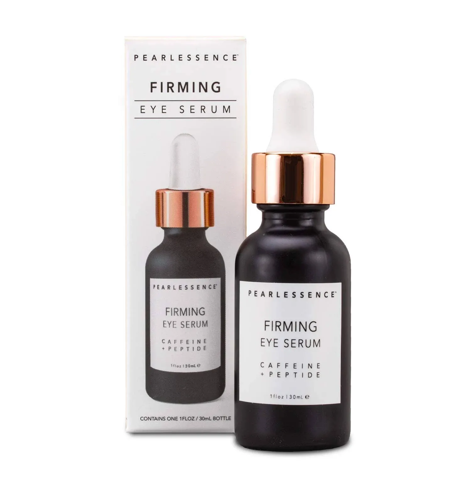 Pearlessence Firming Eye Serum with Caffeine + Peptide – Rejuvenates Puffy Eyes & Reduces Under Eye Bags | Made in USA & Cruelty Free (1oz)