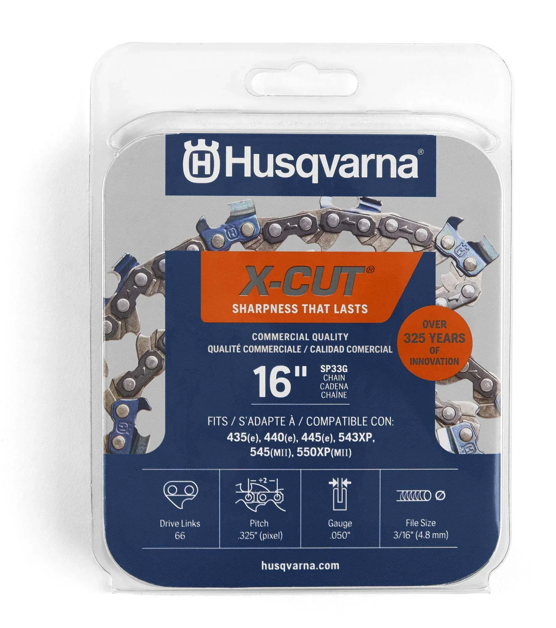 Husqvarna SP33G Chainsaw Chain, Orange/Gray, 16 inches