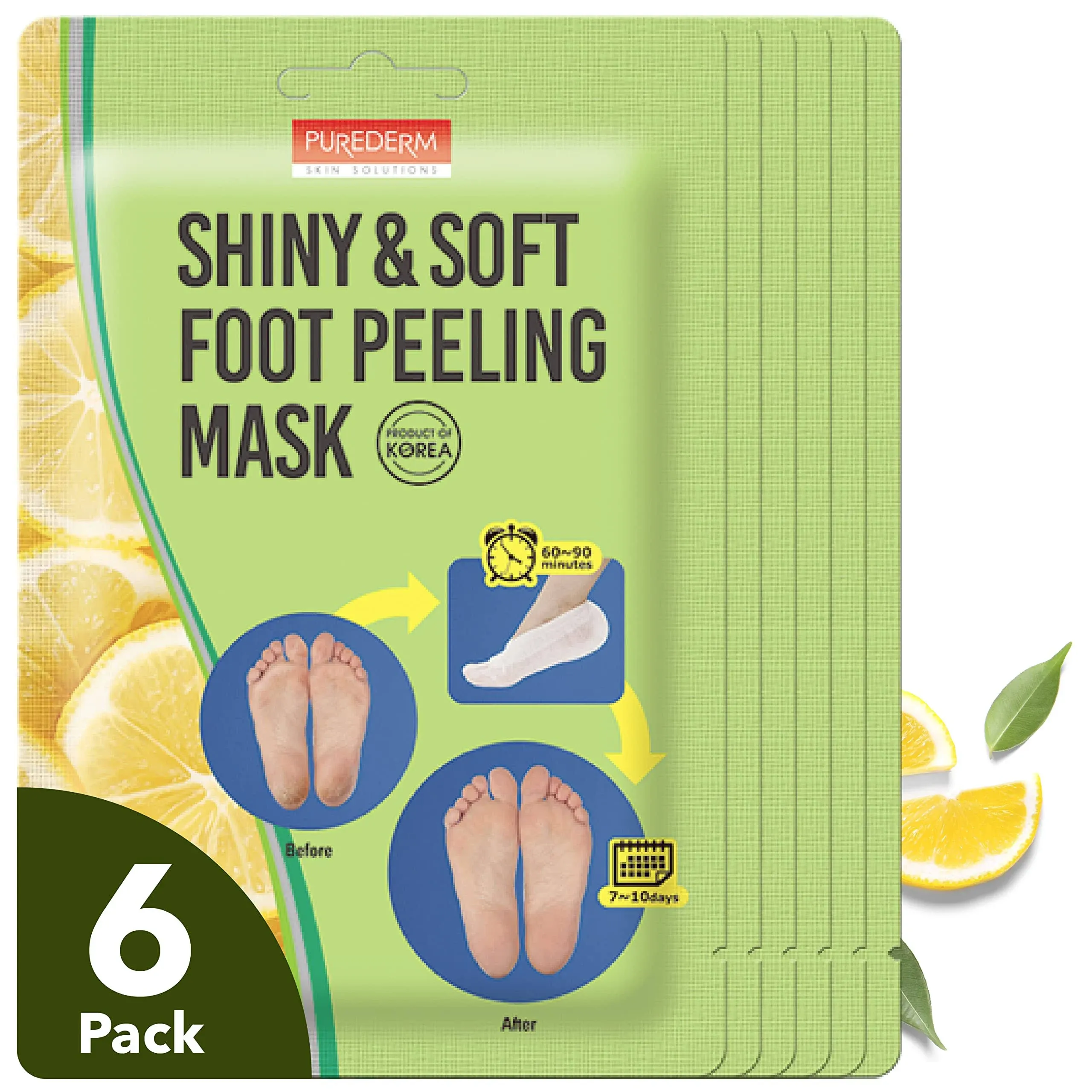 6-Pair Foot Peeling Mask Exfoliating Foot Peel Spa Mask For Baby Soft Skin