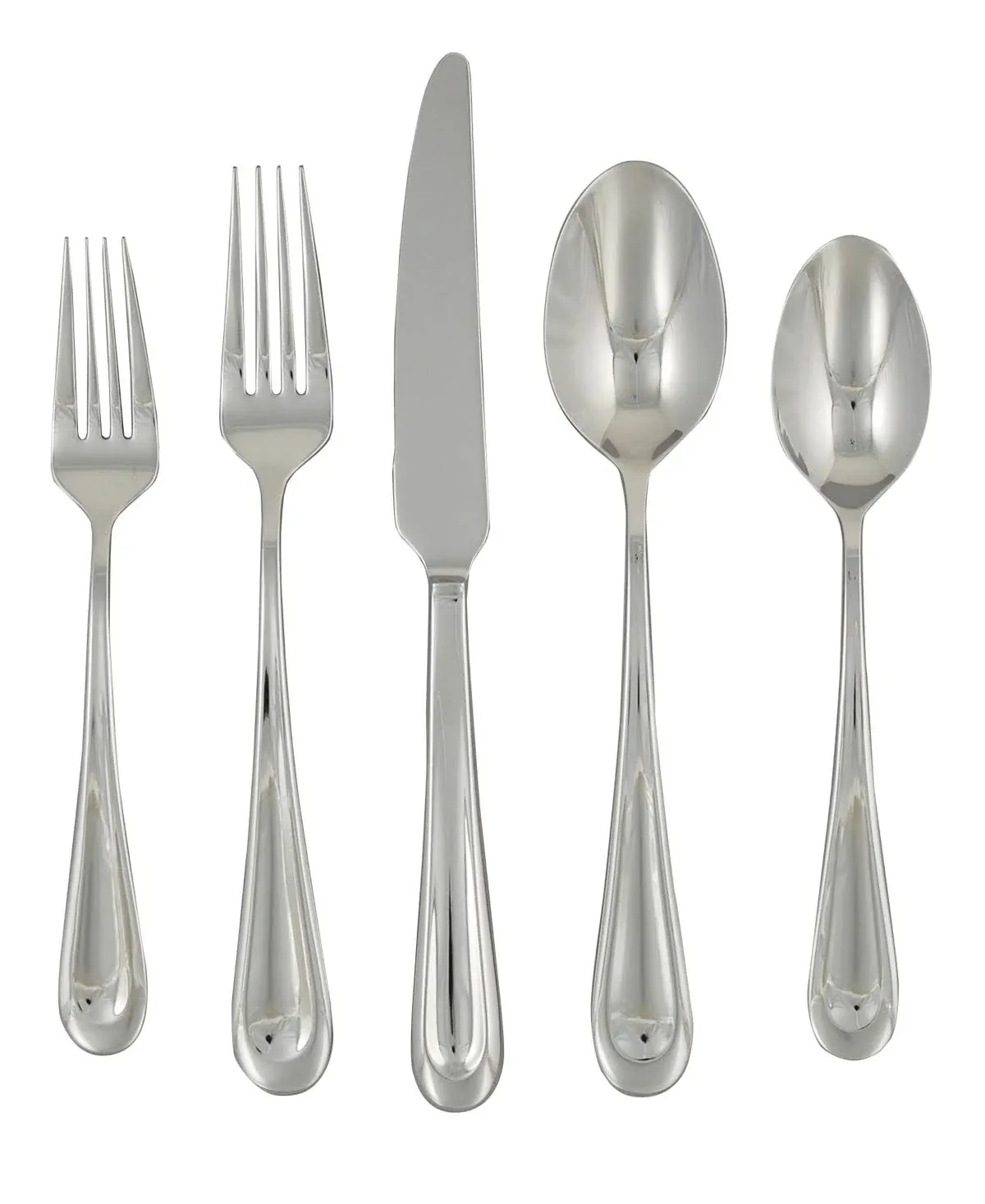 Ginkgo International Corrie 42-Piece Stainless Steel Flatware Place Setting, Service for 8 Plus 2-Piece Hostess Set