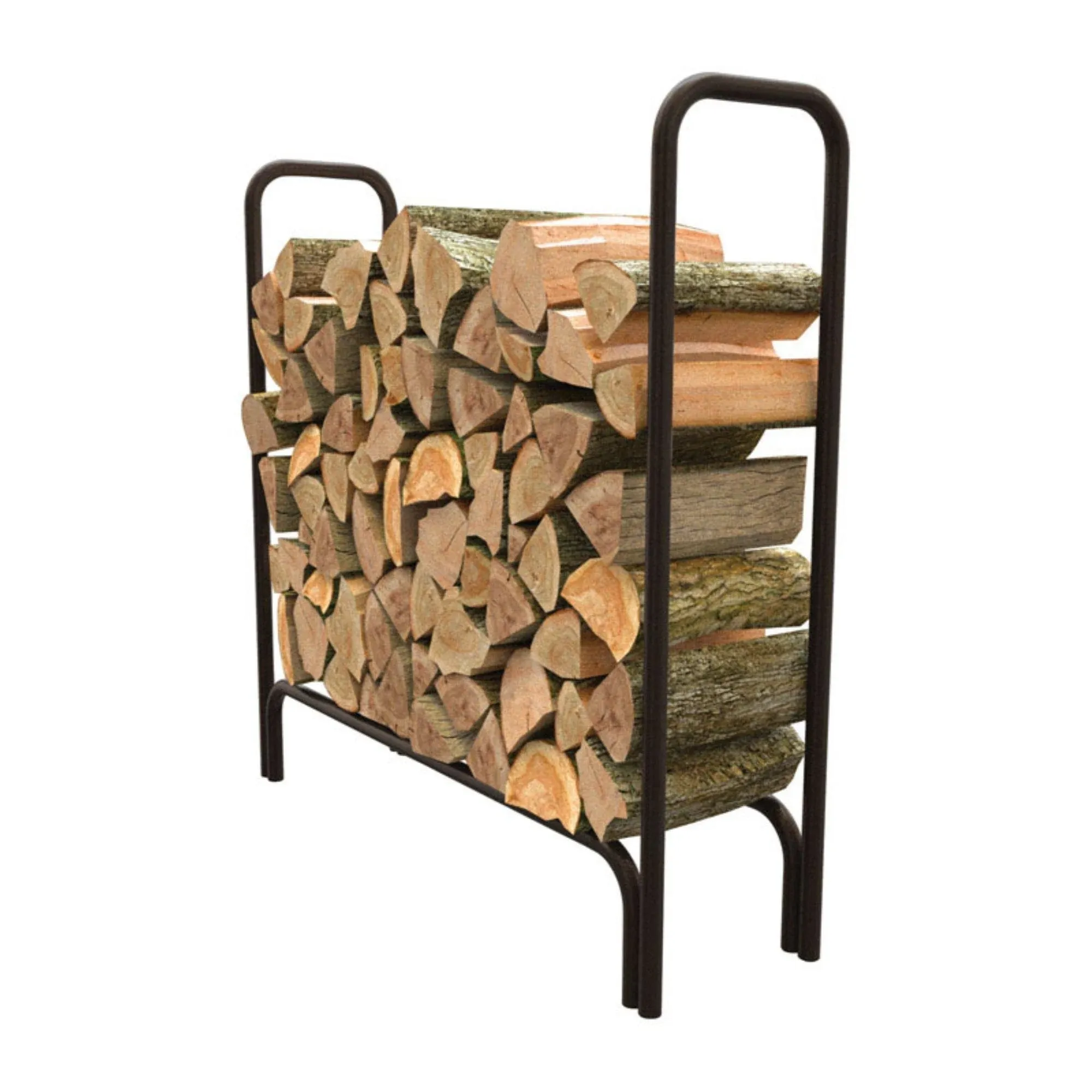 Panacea 15203 Deluxe Outdoor Log Rack, Black, 4-Feet, Log Rack Only