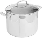 Cuisinart 76610-26G Chef&#039;s Classic 10-Quart Stockpot with Glass Cover,Brushed St