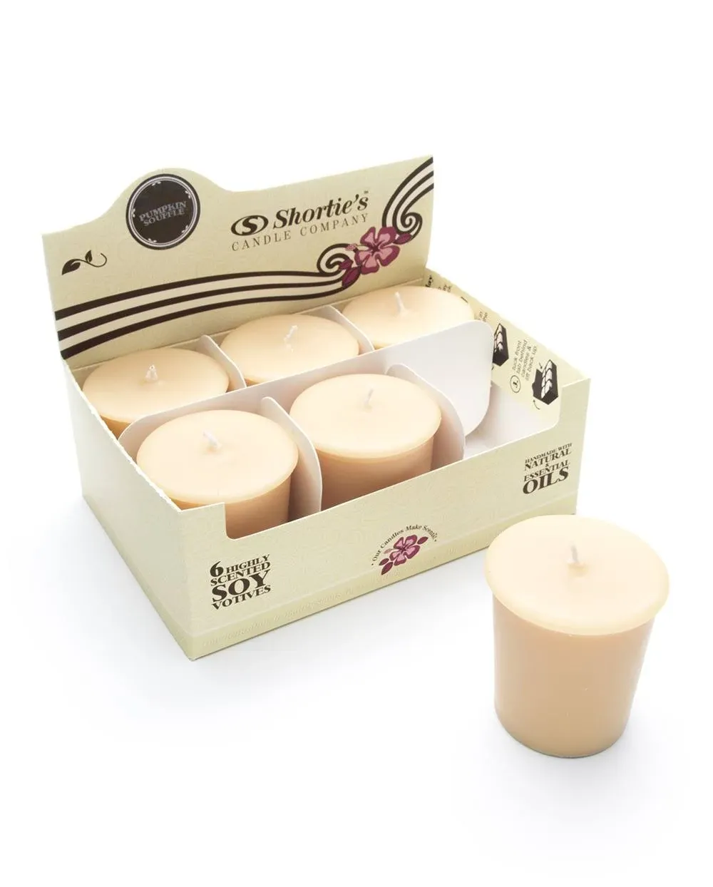 Cinnamon Vanilla Soy Votive Candles - Scented with Natural Fragrance Oils - 6 Beige Natural Votive Candle Refills - Bakery & Food CollectionCinnamon Vanilla Soy Votive Candles - Scented with Natu…