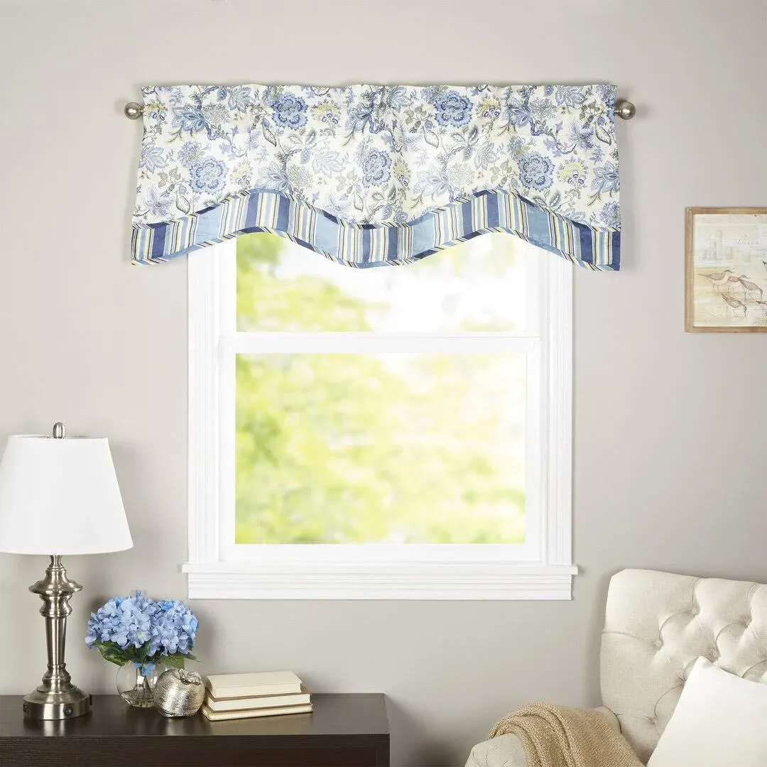 Traditions by Waverly Navarra Floral Window Valance