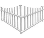 Zippity Outdoor Products Ashley Vinyl Corner Picket Accent Fence