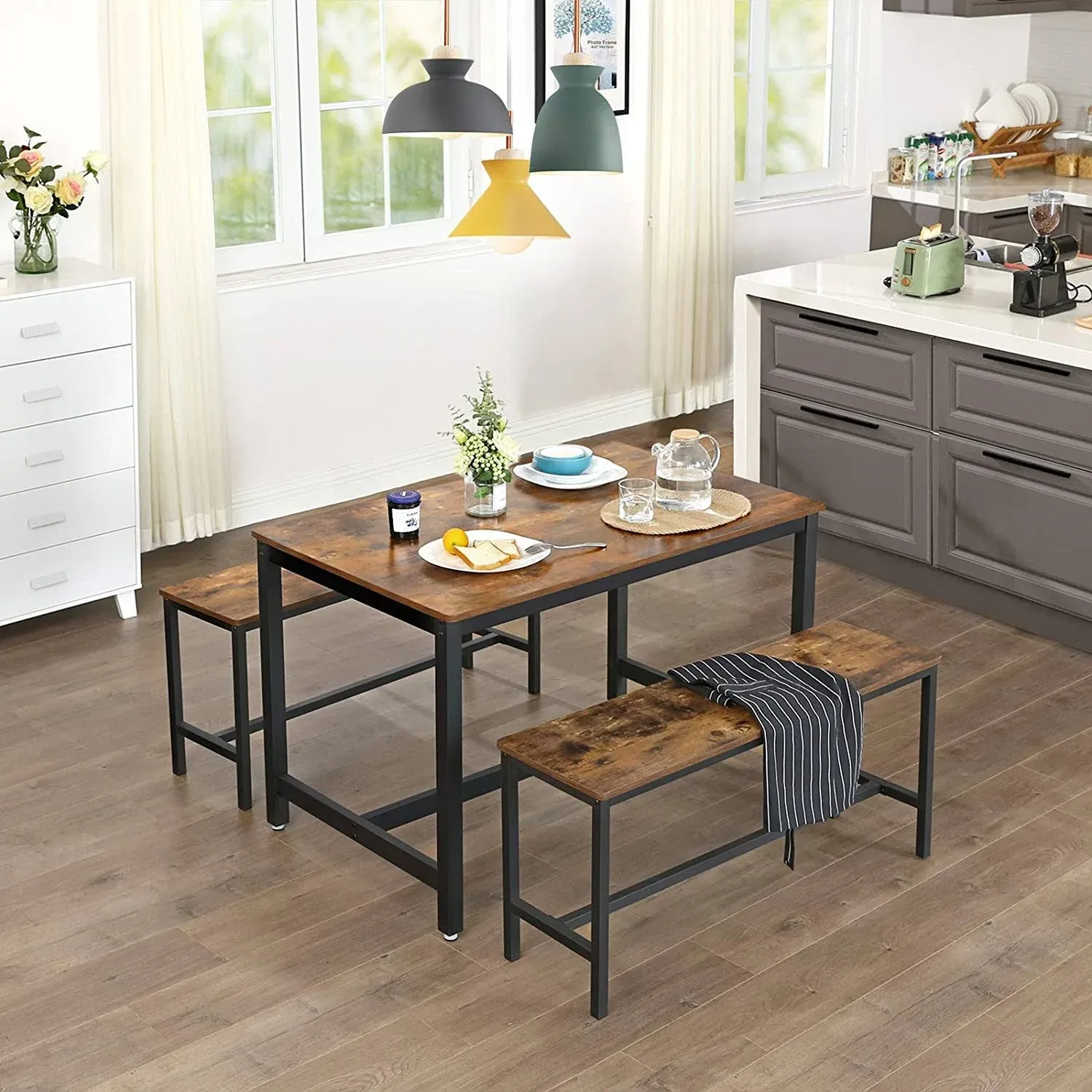 MARLEY Dining Table and Bench Set