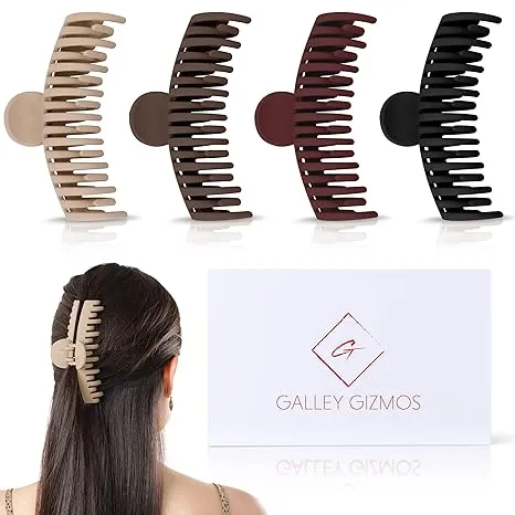 Galley Gizmos Hair Clips for Women or Girls with Thick Thin Long Short Curly or ...