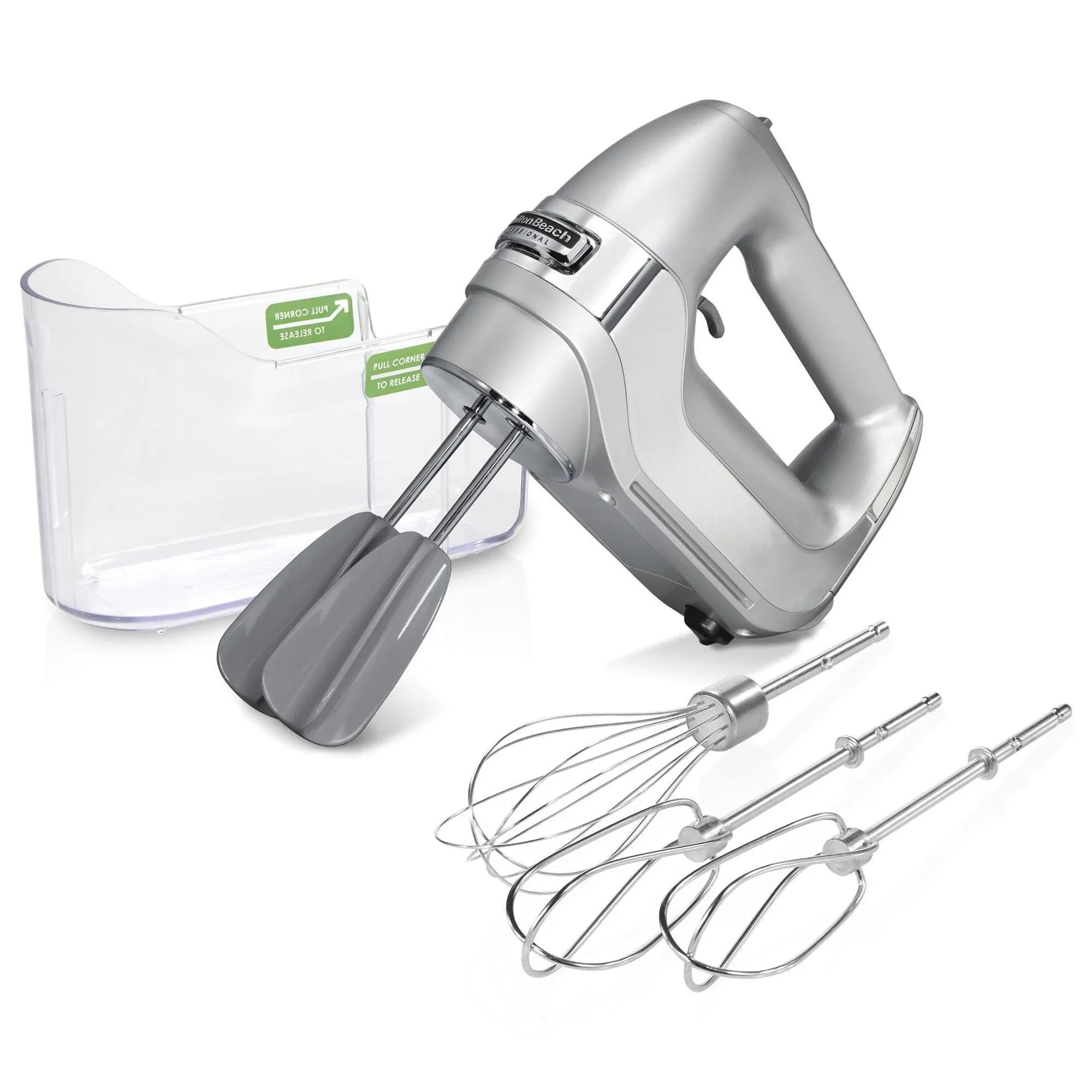 Hamilton Beach Professional 5 Speed Hand Mixer with Easy Clean Beaters, DC Motor, Silver, 62664