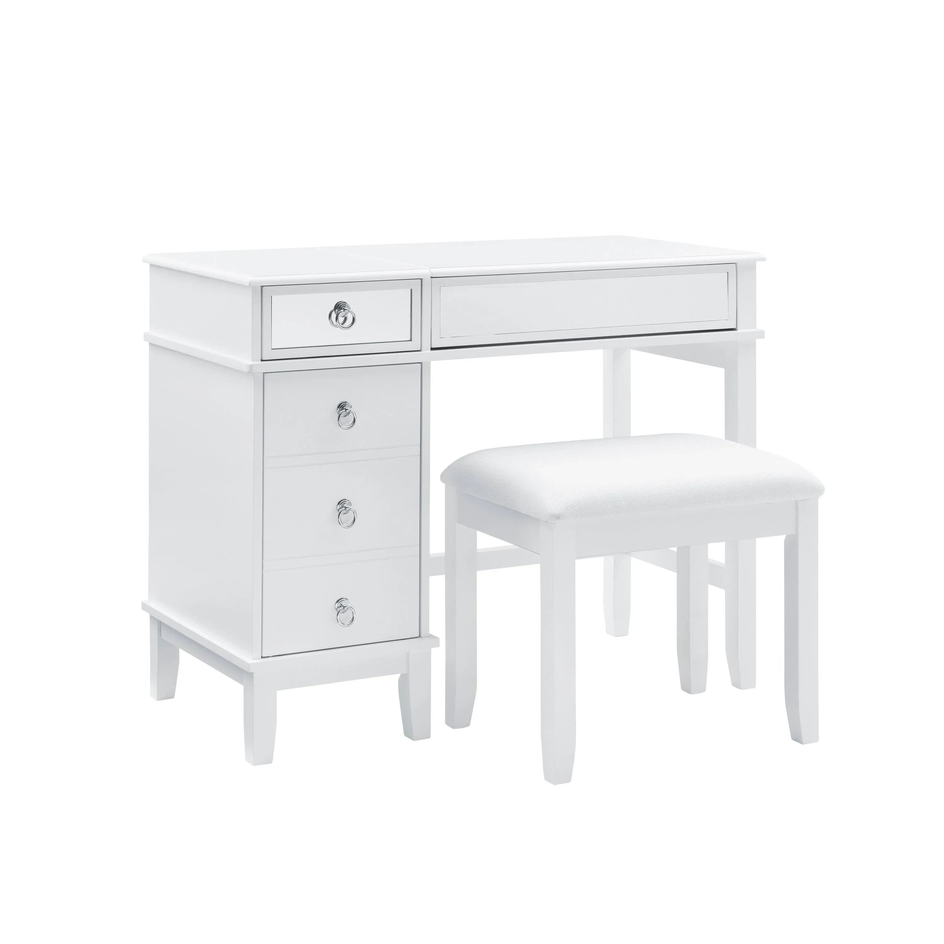 Linon EVA Vanity Set - White