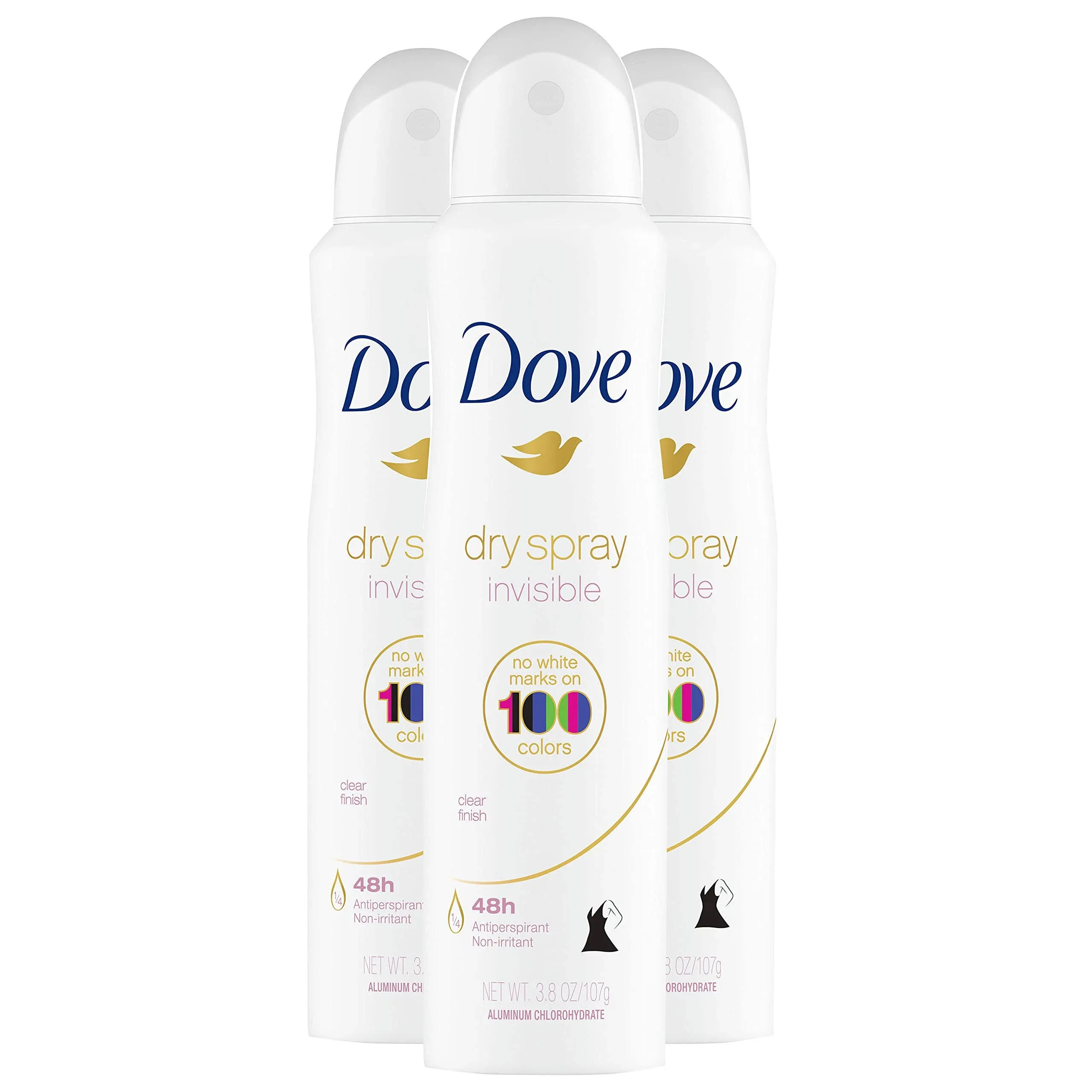 Dove Anti-Perspirant Aerosol Clear Finish 3.8 oz, Pack of 3