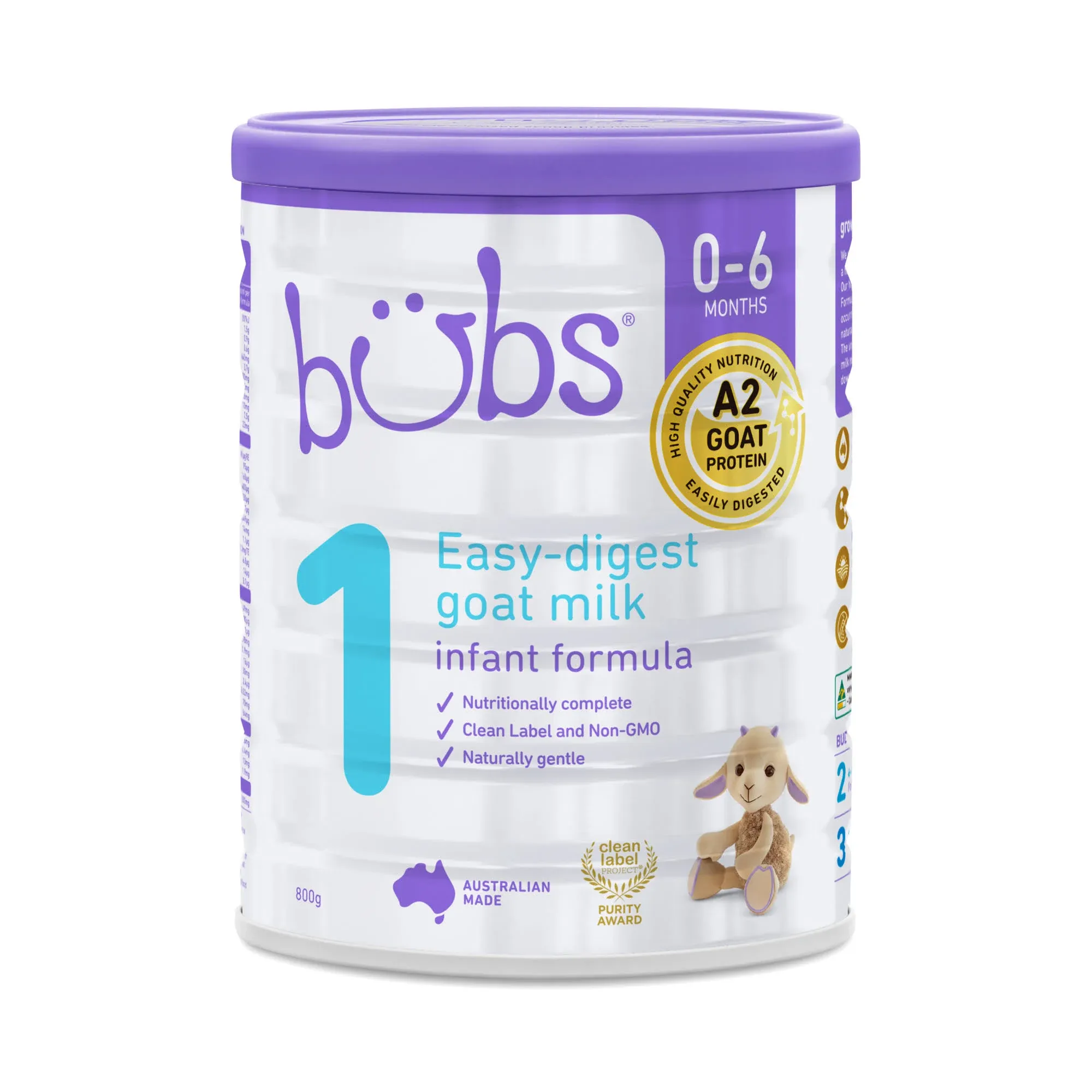 Bubs Goat Milk Infant Formula Stage 1, 800g