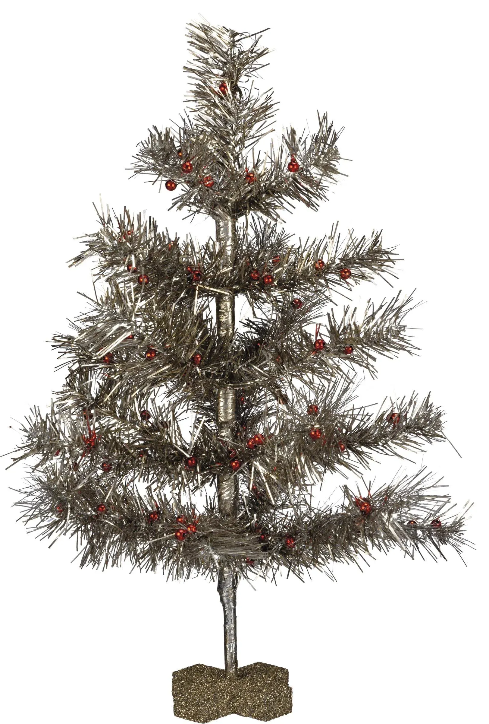 Silver Tinsel 18" Tree