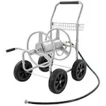 VEVOR Hose Reel Cart with Wheels, Metal Hose Reel Holds 250 Feet of 5/8" Hose Capacity Heavy Duty Outdoor Water Planting Truck for Yard, Garden