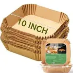 10 Inch Largest Square Air Fryer Disposable Paper Liner, XXL 100Pcs Air Fryer...