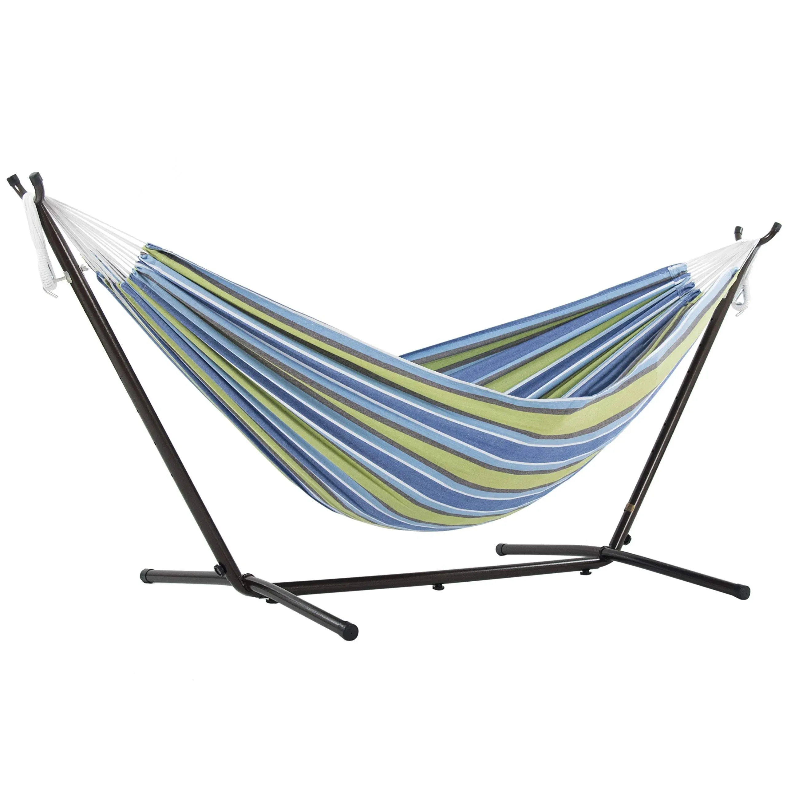 Vivere UHSDO9-24 Hammock, Oasis with Charcoal Frame Cotton Hammock