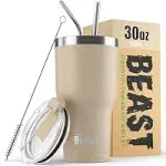 Beast 30 oz Tumbler Stainless Steel Vacuum Insulated Coffee Ice Cup Double Wall Travel Flask (Sand)