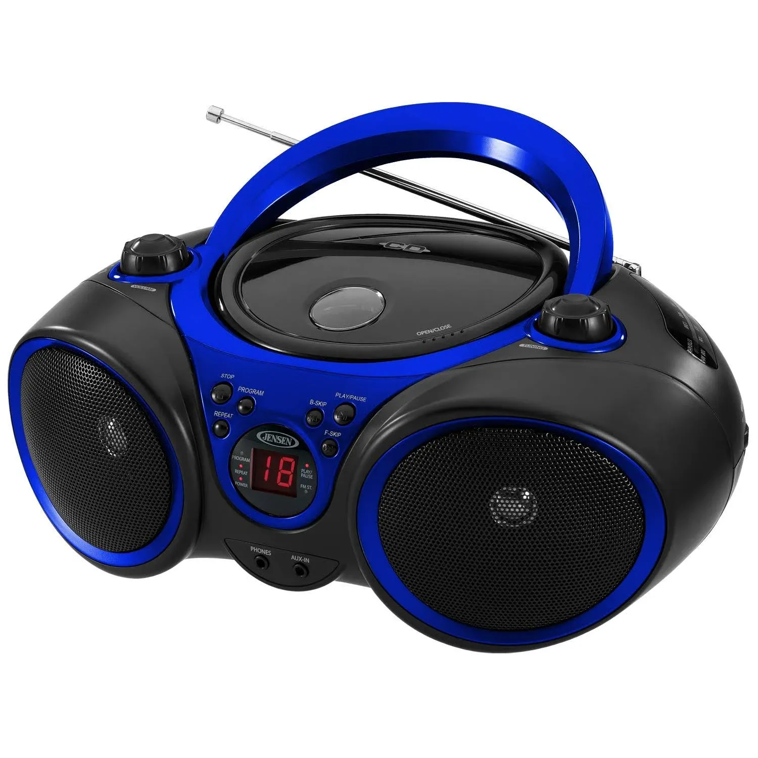 Jensen CD-490 Portable Sport Stereo CD Player with AM/FM Radio and Aux Line-i...