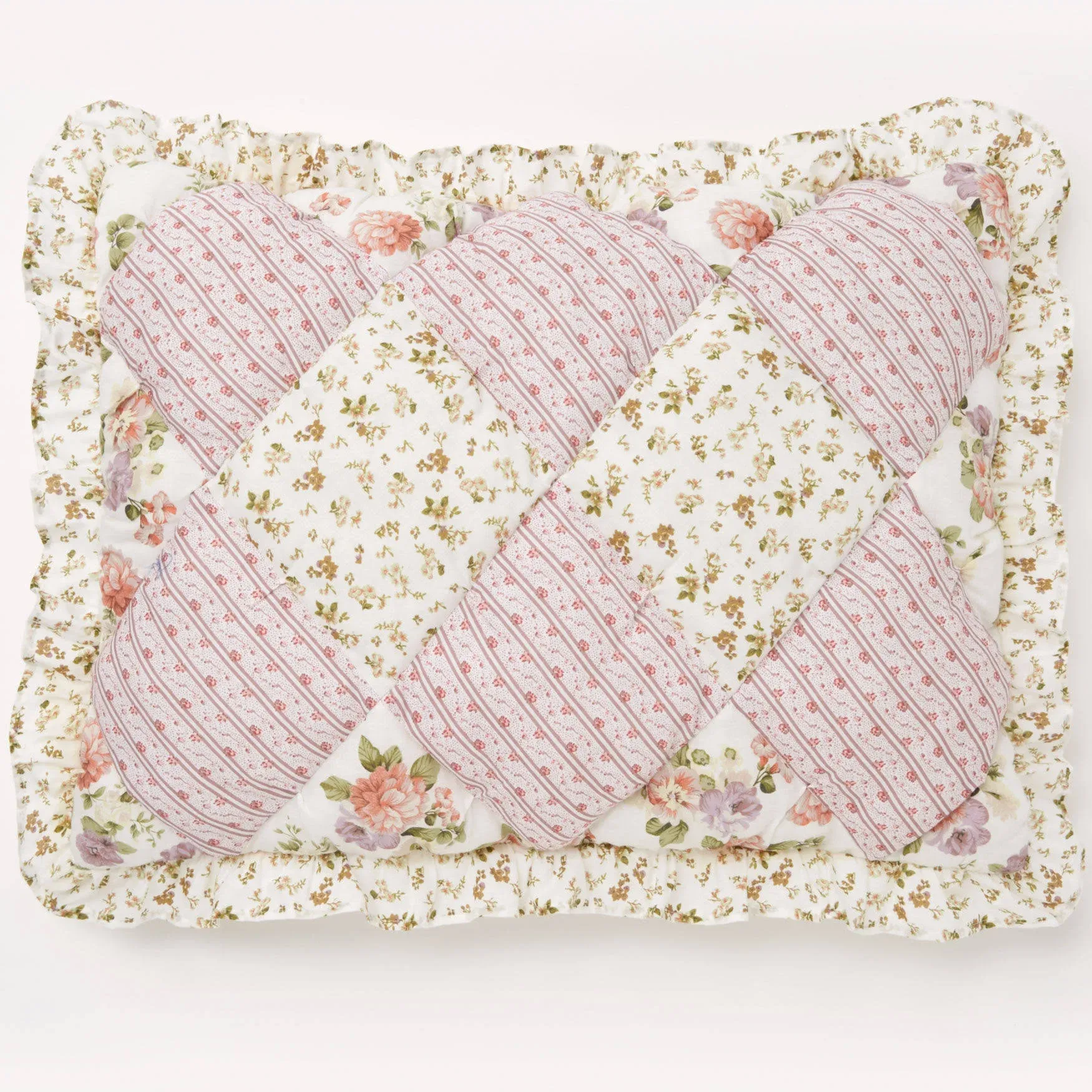 Alexis Puff Sham by BrylaneHome in Ecru Rose (Size Stand)