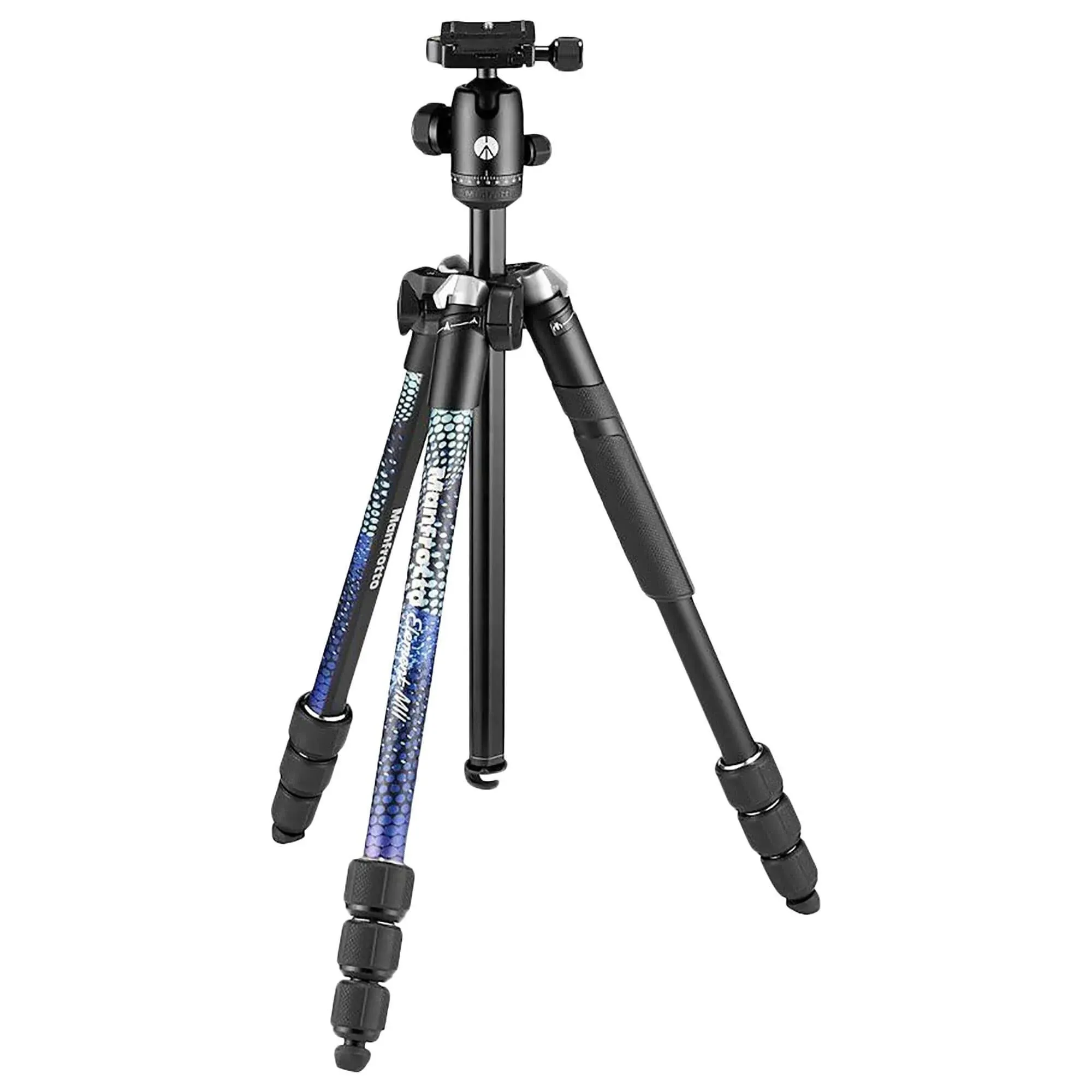 Manfrotto Element MII 4-Section Aluminum Tripod with Ball Head, Blue