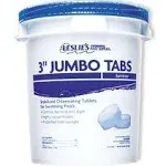 "Leslie's - 3 in Jumbo Chlorine Pool Tabs - 35 lbs Bucket"