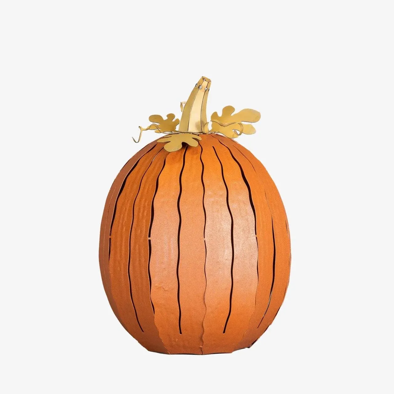 Desert Steel Great Pumpkin Lantern – Halloween Pumpkin – Garden Decor (12-inch)