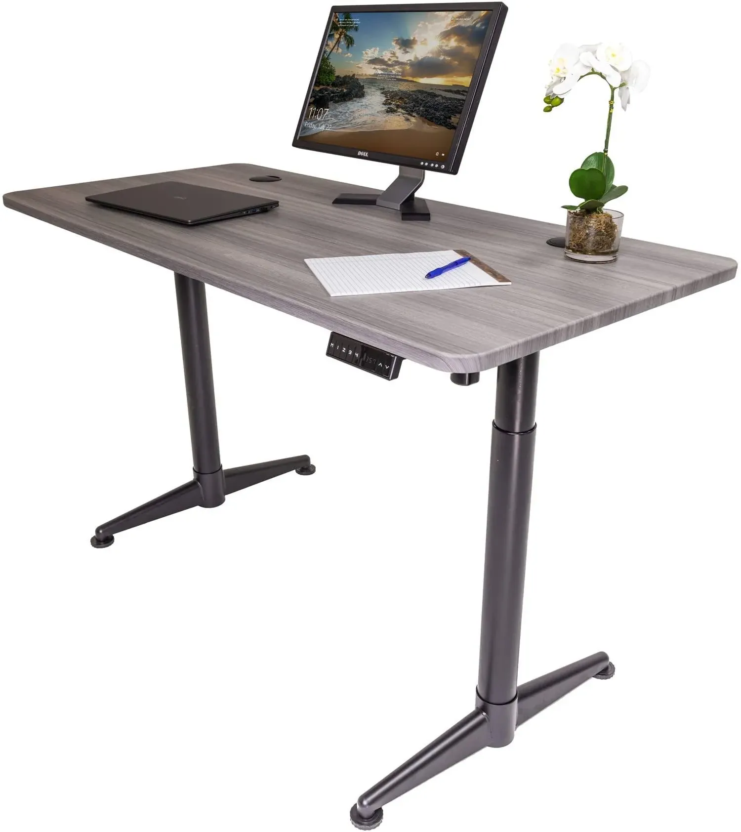 Fuji Labs by Apex Vortex 60&#034; x 27&#034; Series M Edition Standing Desk - Rustic Grey