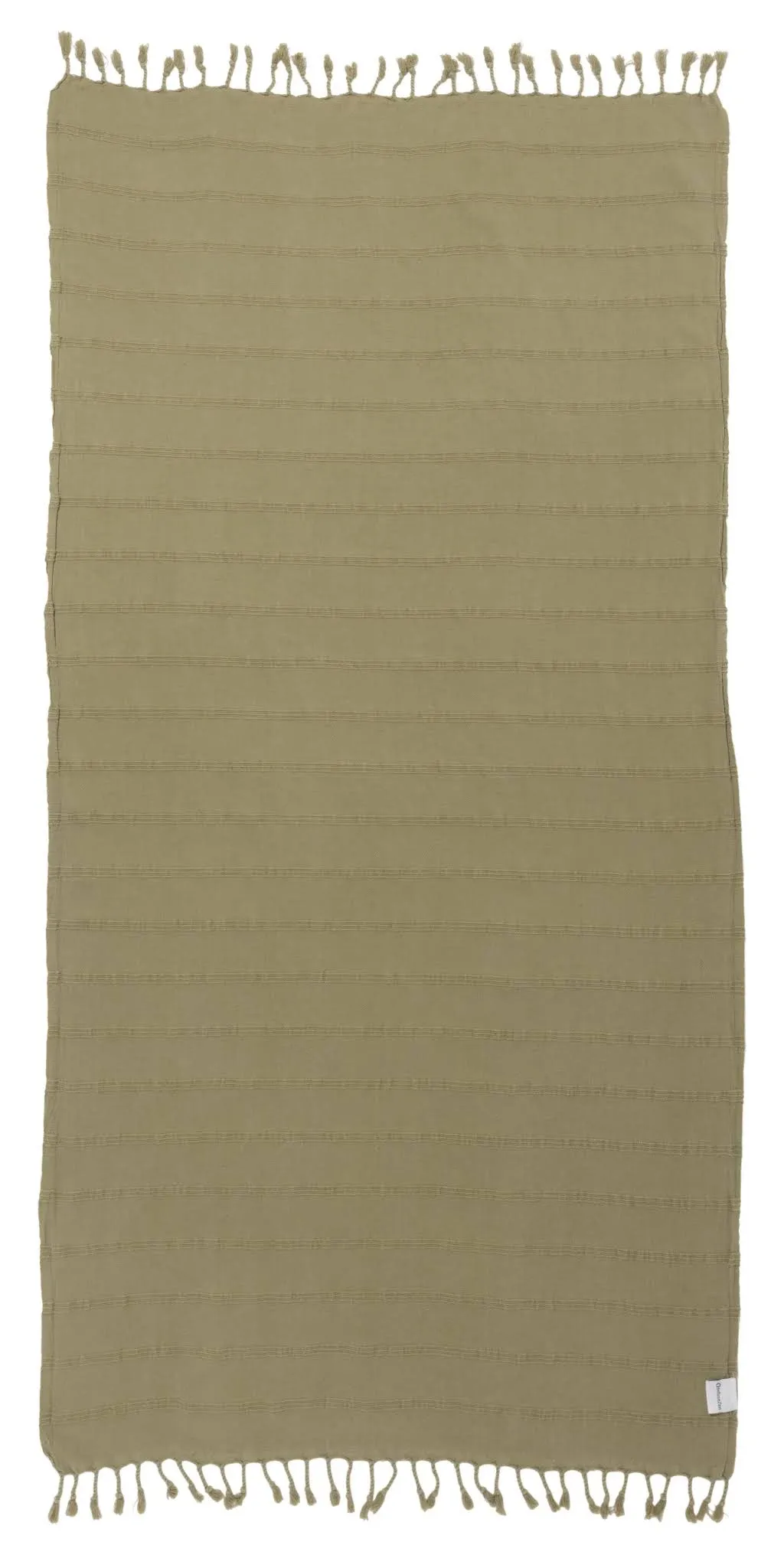 Clearance - Cotton Stonewashed Turkish Towel Peshtemal in Khaki Green