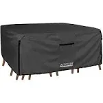 ULTCOVER Water Resistant Patio Dining Set Cover - Black 28.0 H x 74.0 W x 110.0