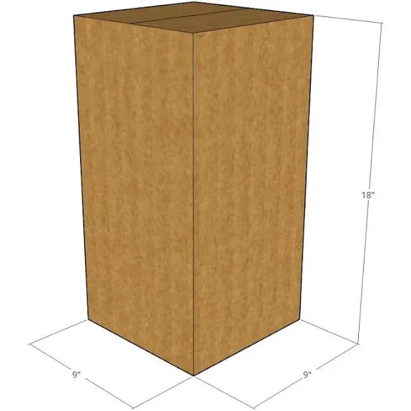 9" x 9" x 18" Corrugated Boxes 32 ECT (Pack of 15-9x9x18) | Quality moving boxes. Great for shipping boxes for Business, office or home.