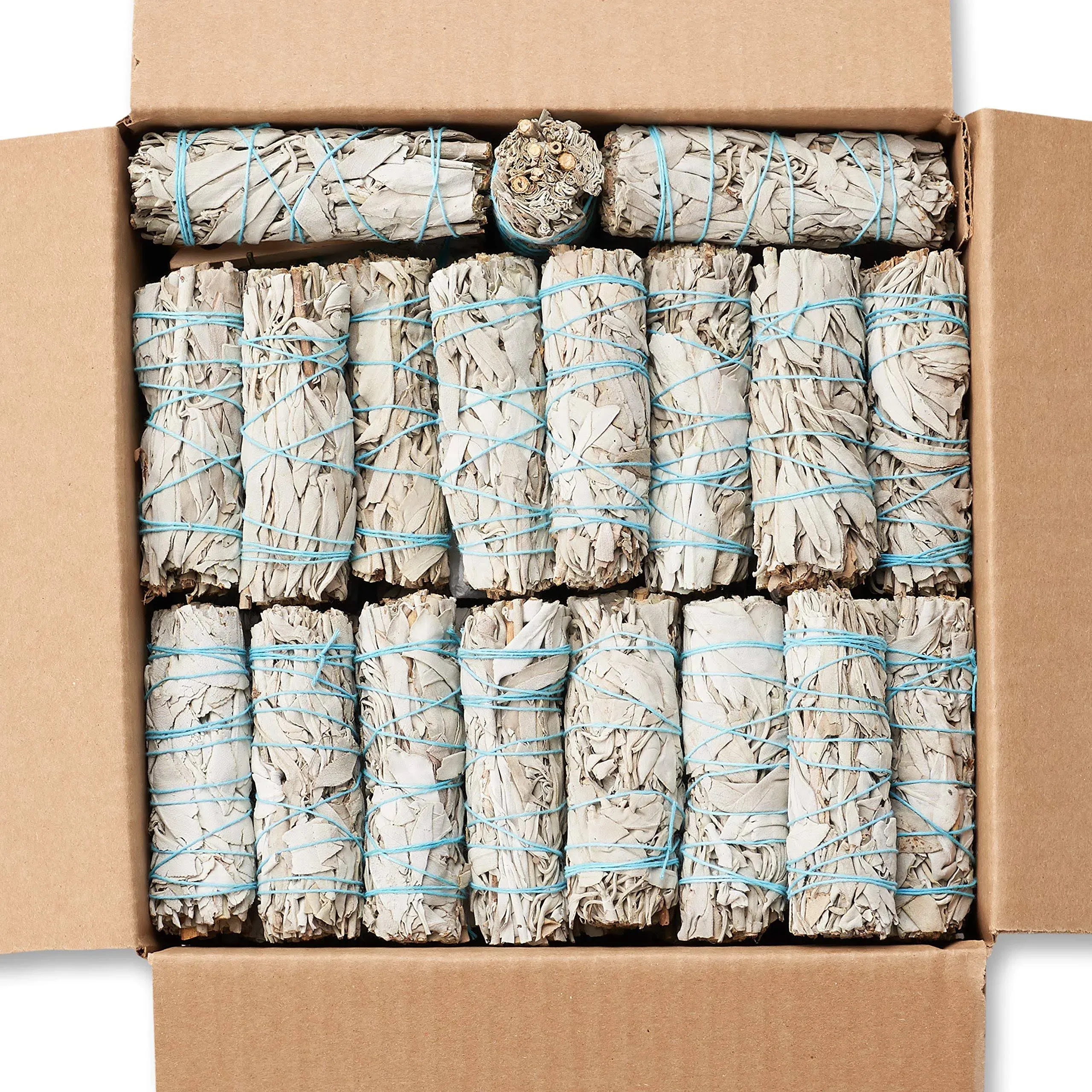 40 White Sage Smudge Sticks 4-Inch Sustainably Grown, Intended for Personal Spiritual Growth, Stress Relief & Smudging