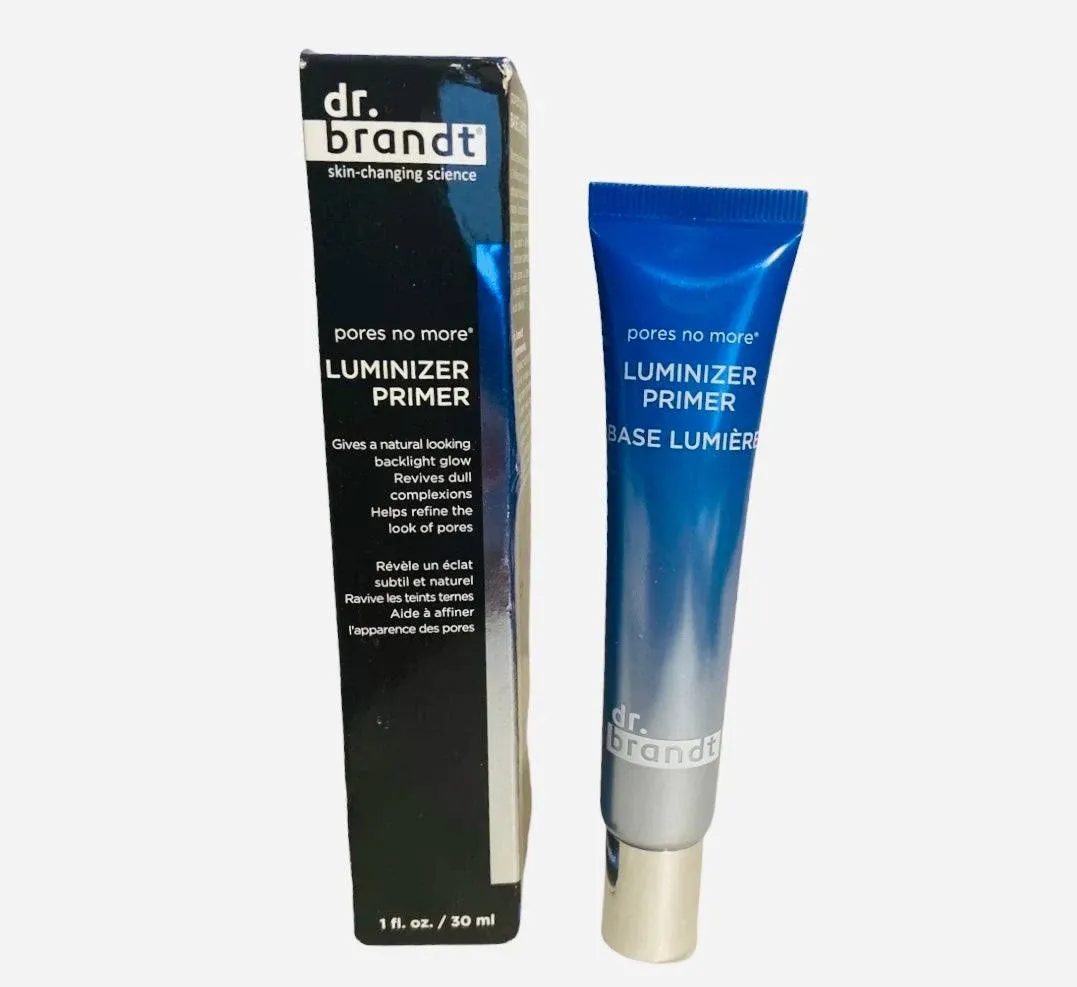 Dr. Brandt Pores No More Luminizer Primer - Blurs The Appearance of Pores and Imperfections - For a Glowing, Flawless Complexion - 1 fl oz / 30 ml