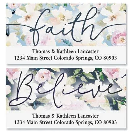 Floral Faith Deluxe Address Labels (2 Designs)