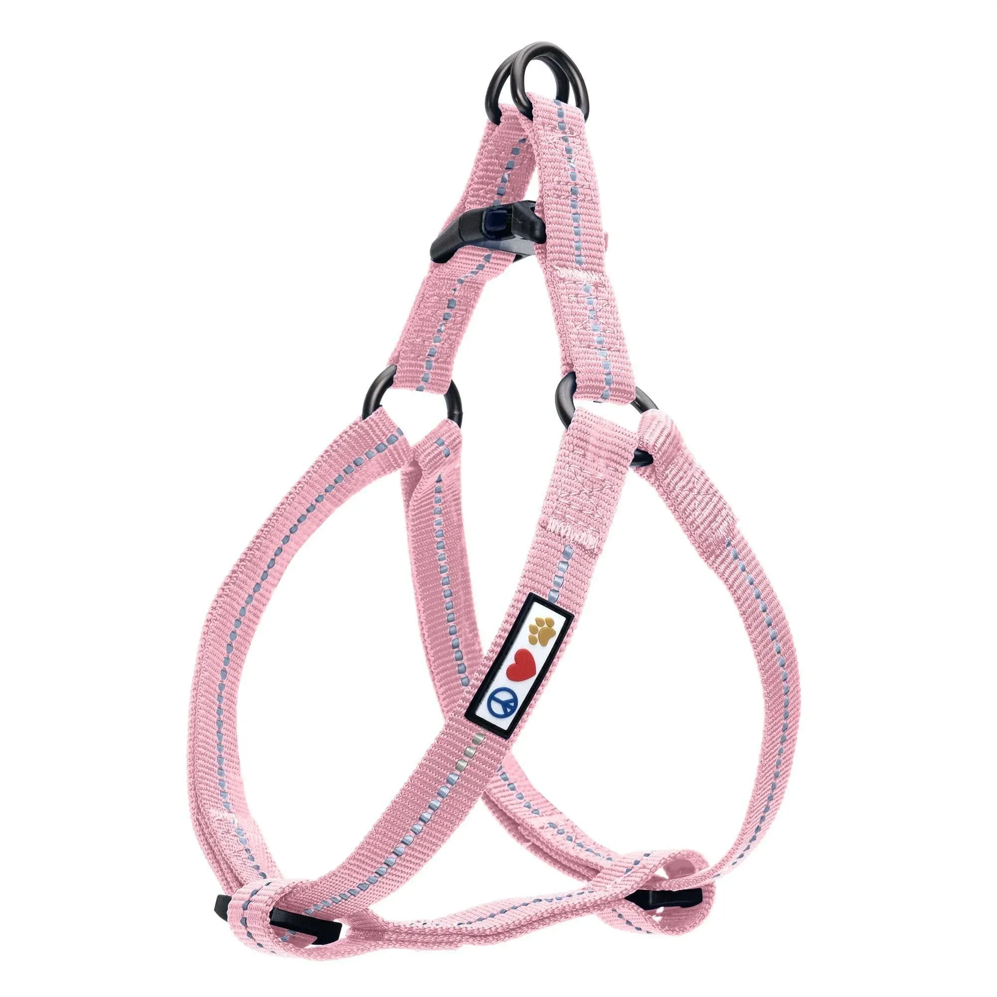 Pawtitas ♻️ Recycled Dog Harness with Reflective Stitched a Puppy Harness Made from Plastic Bottles Collected from Oceans Small Pink Cherry Blossom