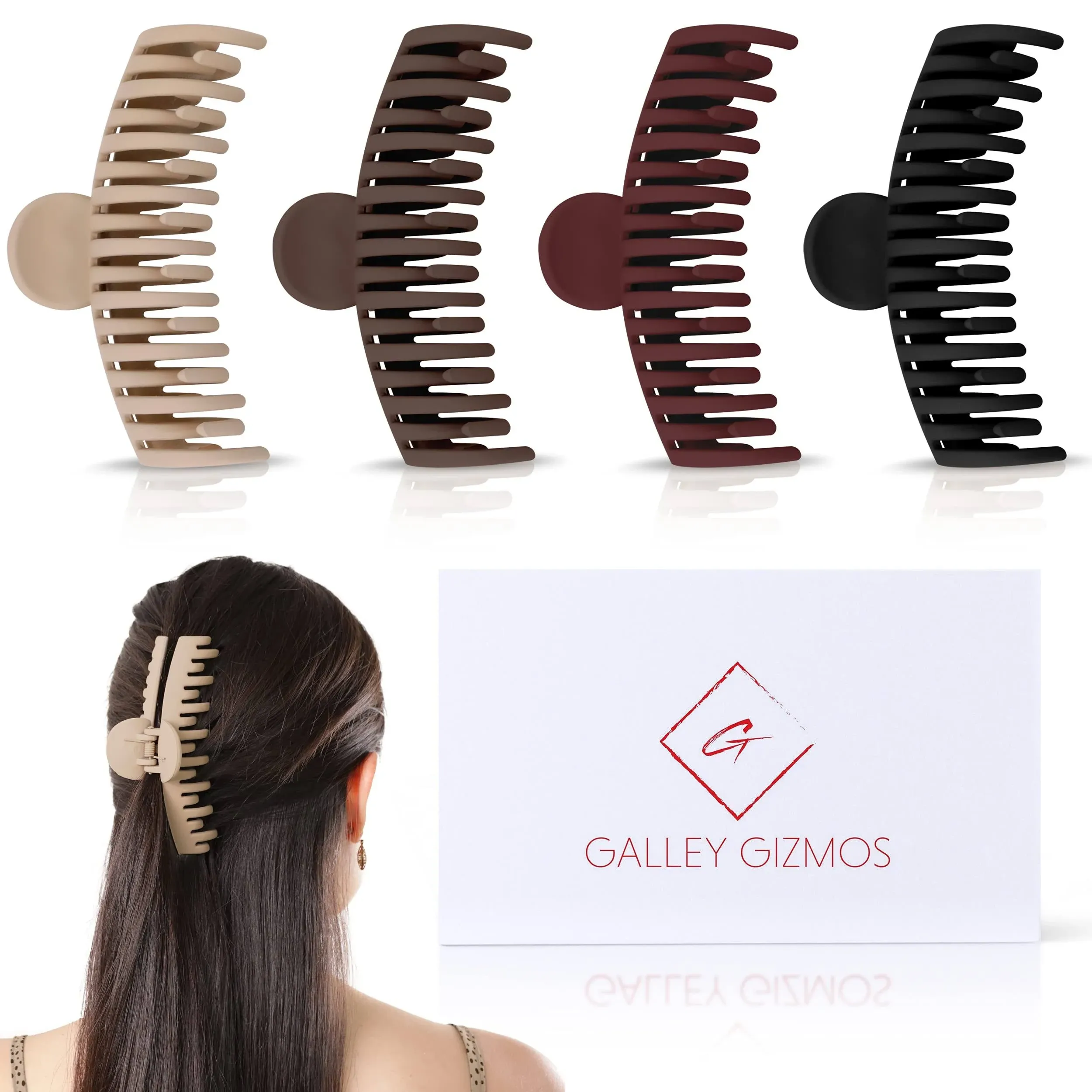 Galley Gizmos Hair Clips for Women or Girls with Thick Thin Long Short Curly or ...