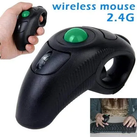 USB 2.4GHz Wireless Finger Handheld Trackball Mouse Mice for PC Laptop, Size: 11