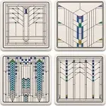 CoasterStone Ennis House Windows Coaster Set