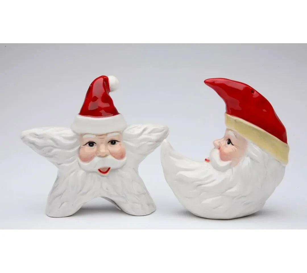 Cosmos Gifts Star and Moon Salt & Pepper Shaker, 3 1/2 X 1 1/2 X 3 1/2"H