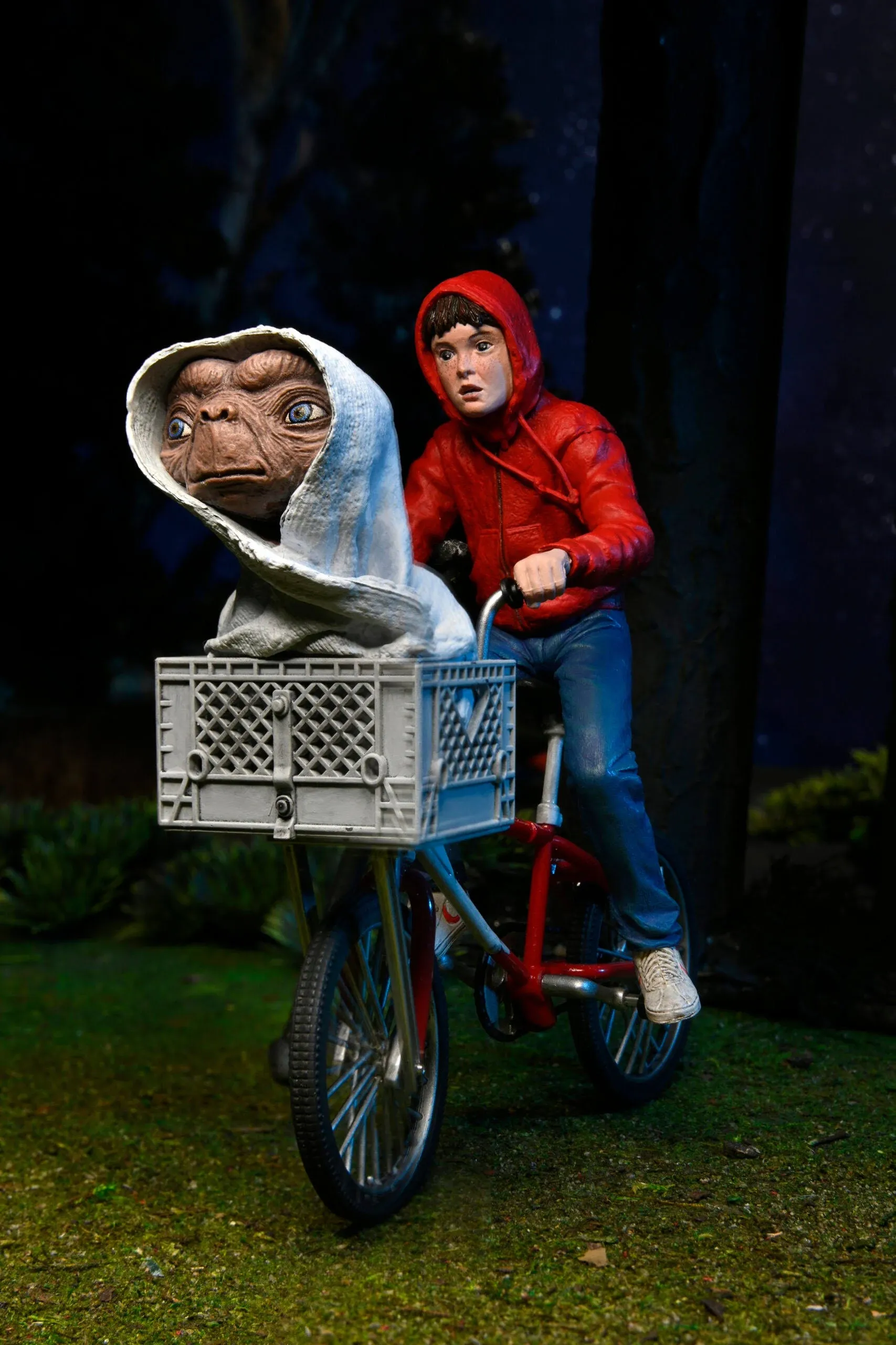 NECA E.T The Extra-Terrestr<wbr/>ial 40th ANNIVERSARY Elliott &amp; E.T. on Bicycle NEW 