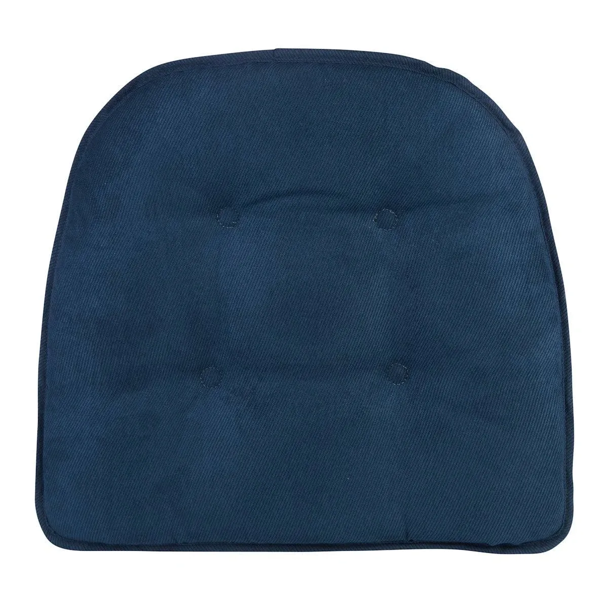 Klear Vu Omega Non-Slip Universal Chair Cushions for Dining Room, Kitchen and Office Use, U-Shaped Skid-Proof Seat Pad, 15x16 Inches 2 Pack Linear Indigo Blue 2 Count